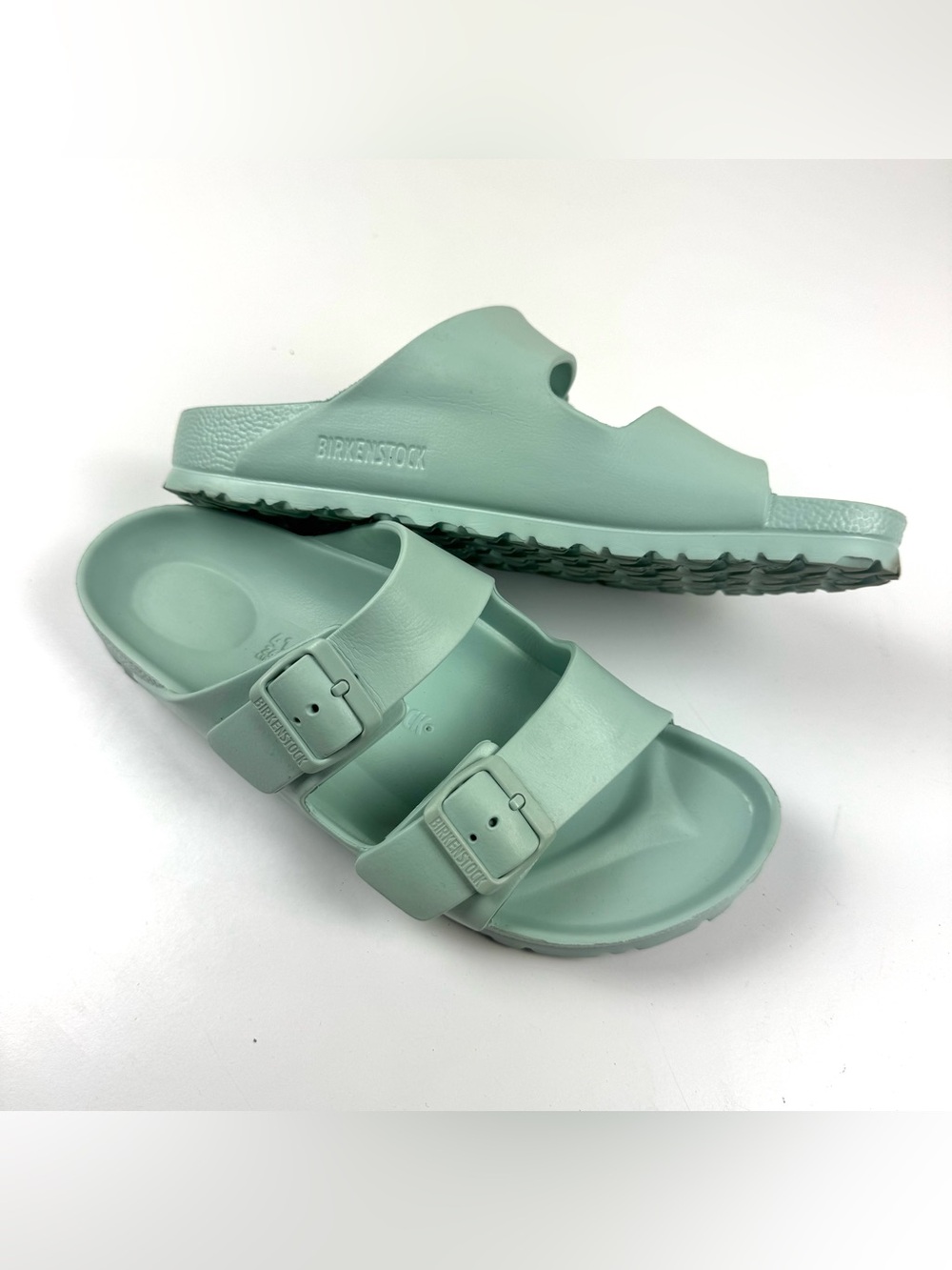 Birkenstock Arizona EVA sandals soft surf green Sz 41 Women’s /Men’s Lightweight